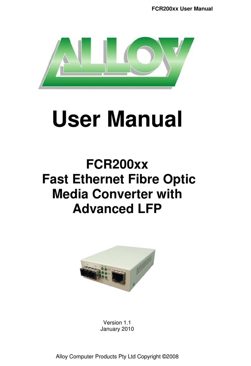 Alloy FCR200 User manual