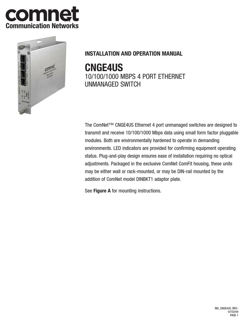 Comnet CNGE4US Installation and operation manual Comnet CNGE4US Installation and operation manual