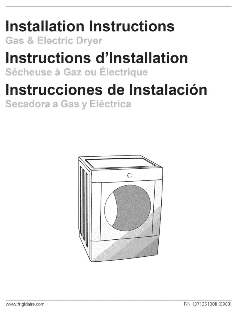 Frigidaire GLGQ2170KE0 installation instructions