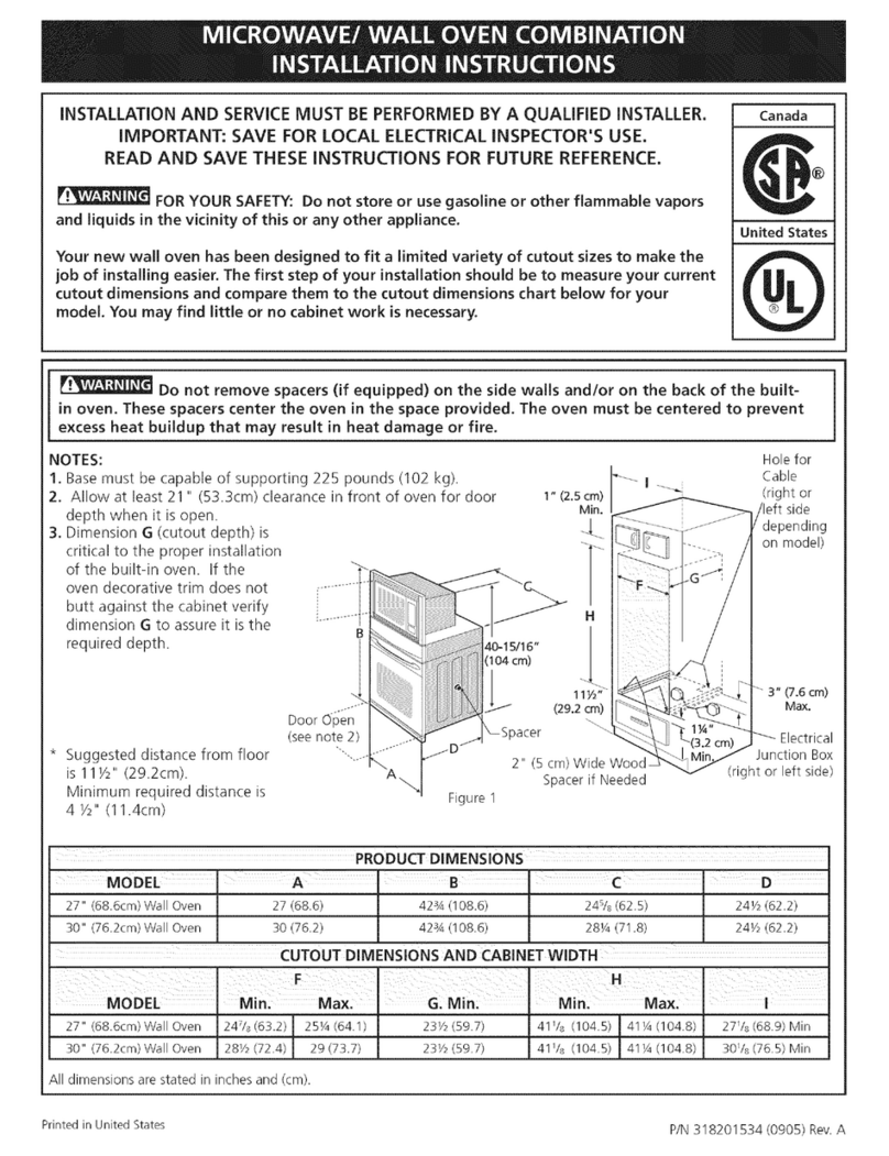 Frigidaire CPMC3085KF3 User manual