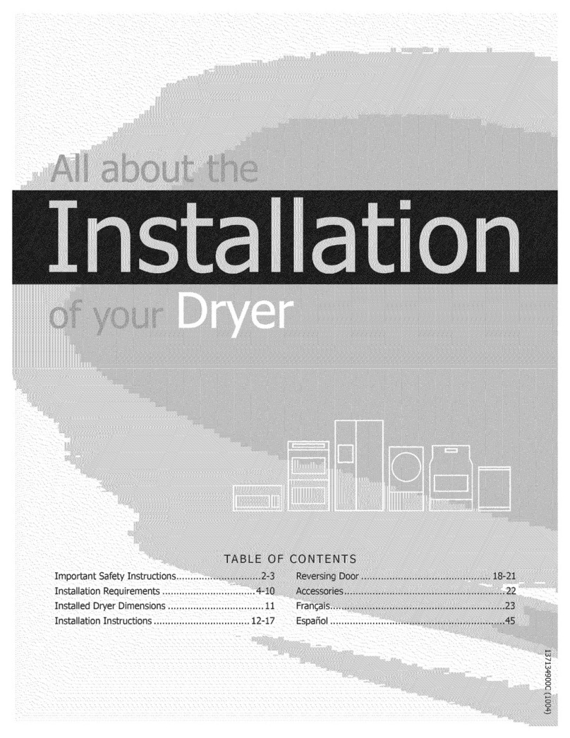 Frigidaire FAQG7111LW0 User manual