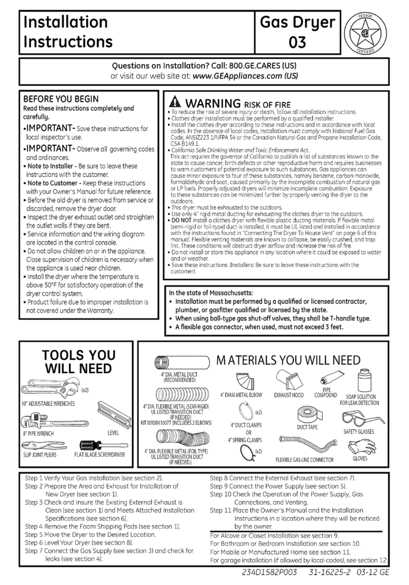GE DNCK440GG9WC User manual
