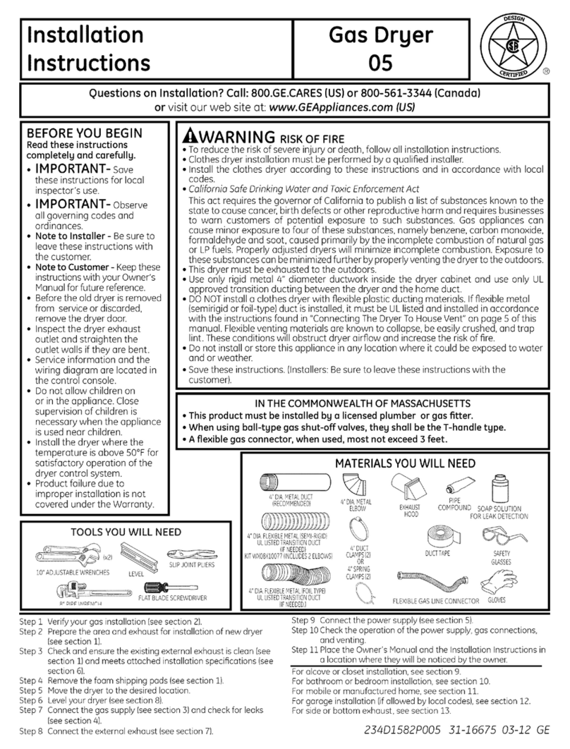 GE DNCD450GG9WC User manual