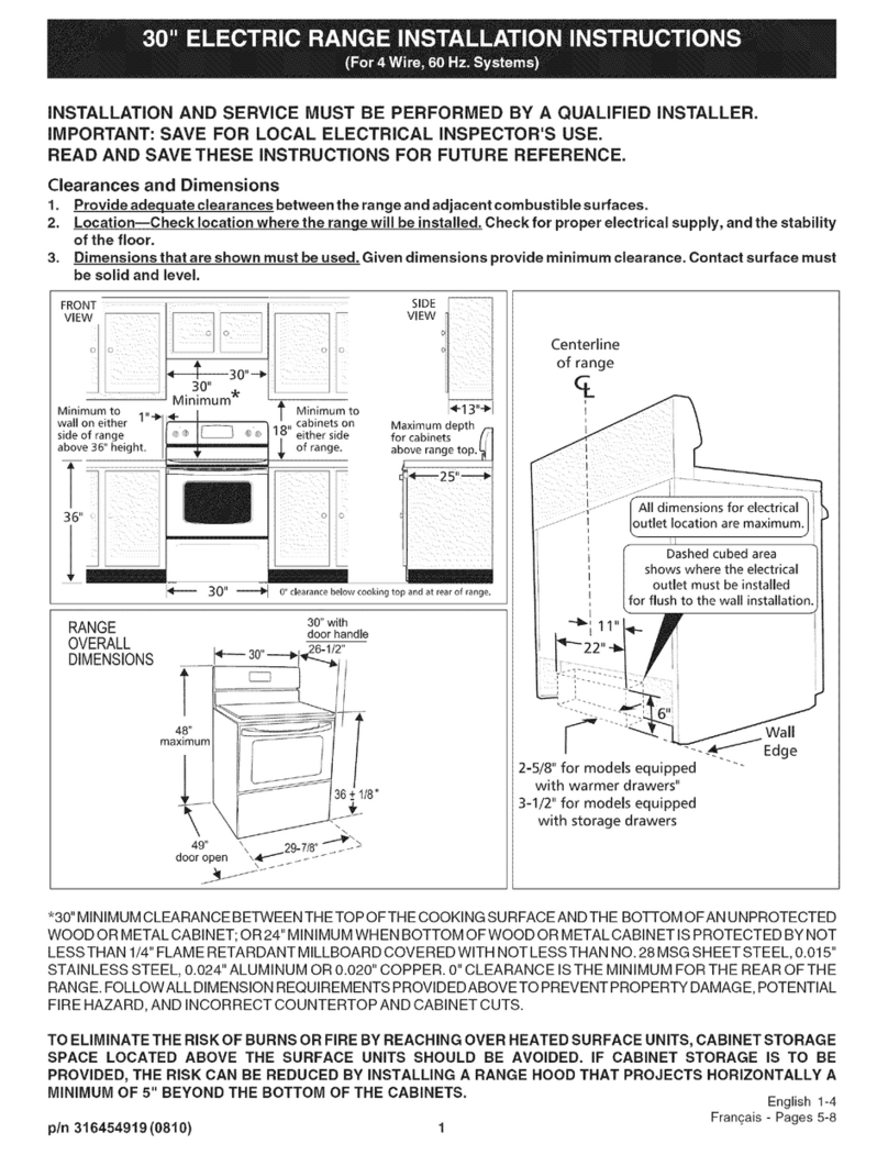 Frigidaire CPCF3091LFB User manual Frigidaire CPCF3091LFB User manual