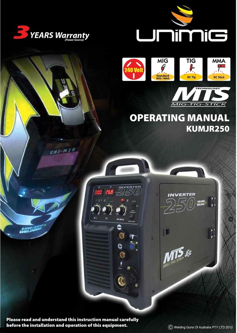 MIG-TIG-STICK KUMJR250 operating manual