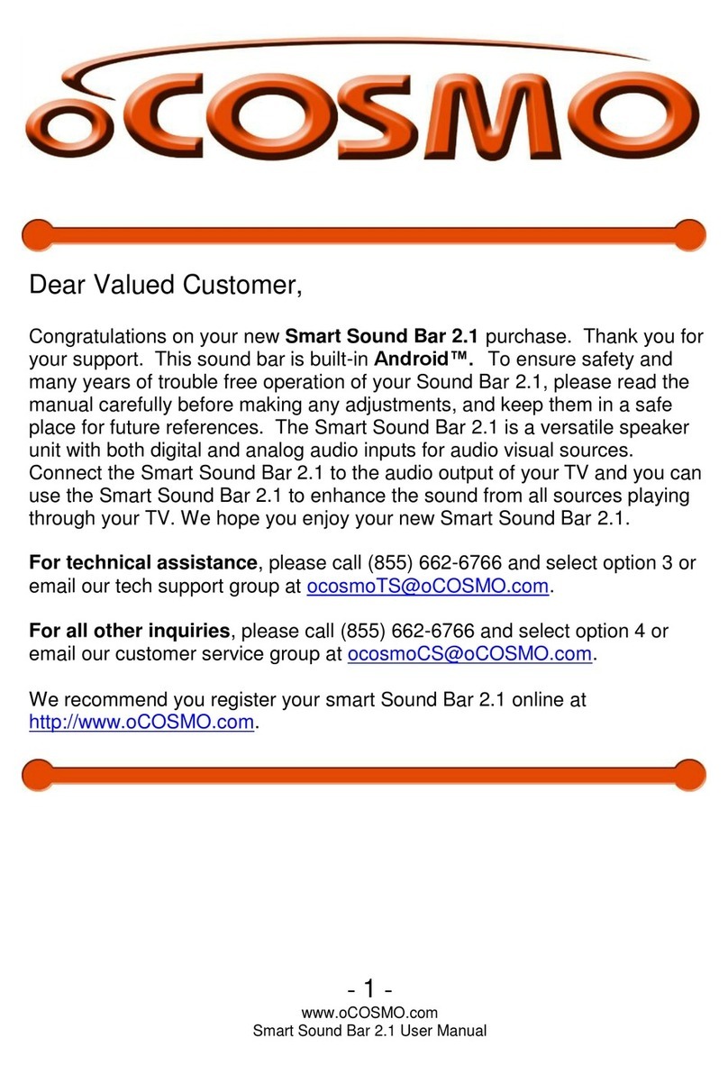Cosmo Smart Sound Bar 2.1 user manual