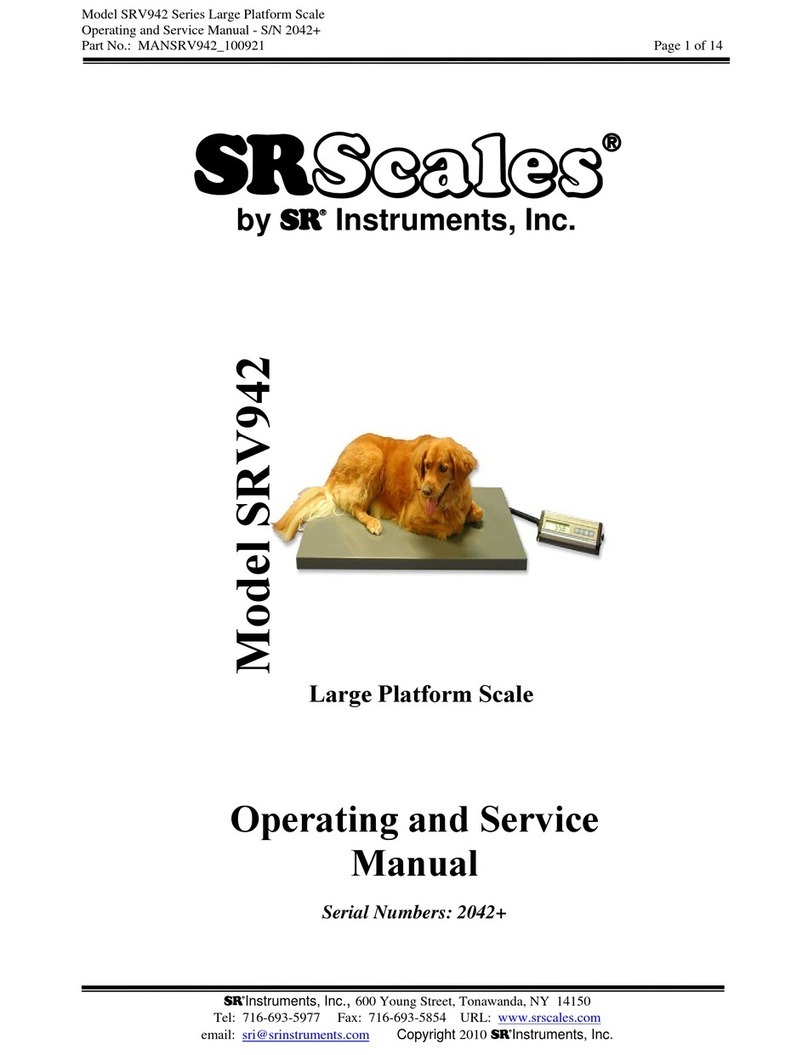SRScales SRV942 Operating and service manual