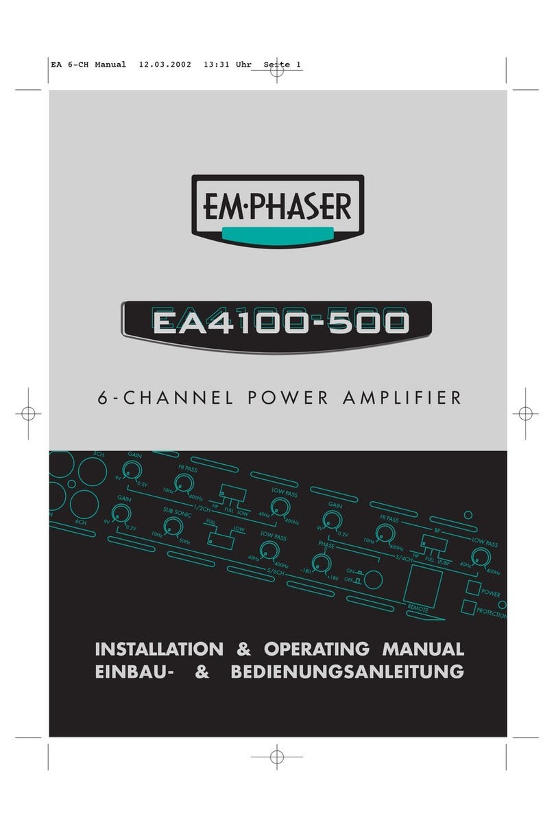 EMPHASER EA4100-500 Installation & operating manual