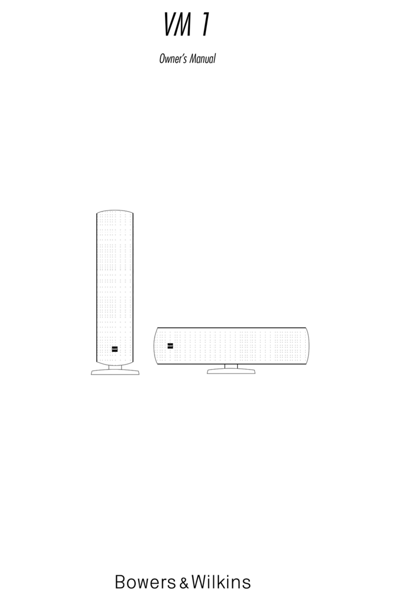 Bowers & Wilkins VM1 User manual Bowers & Wilkins VM1 User manual