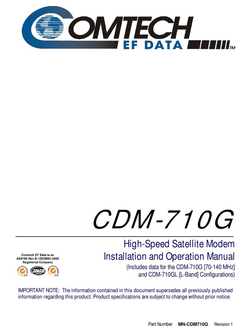 Comtech EF Data CDM-710G Installation and operation manual