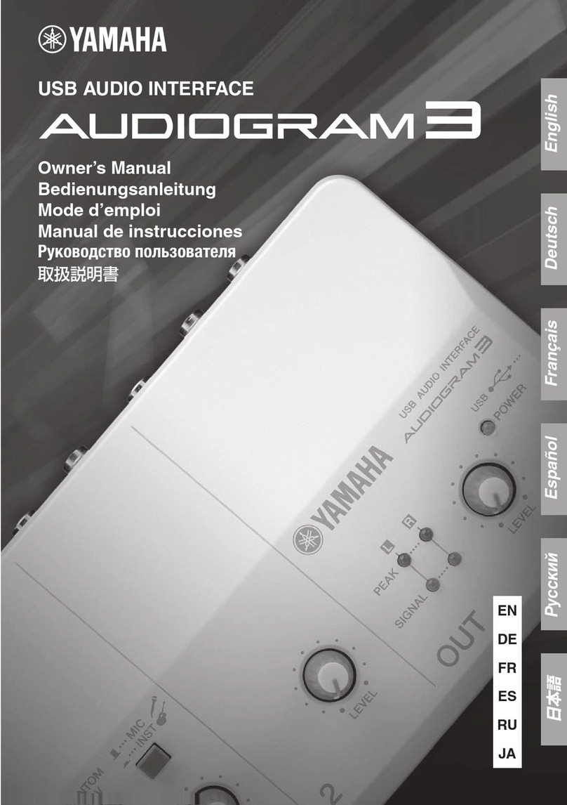 Yamaha Audiogram 3 owner's manual