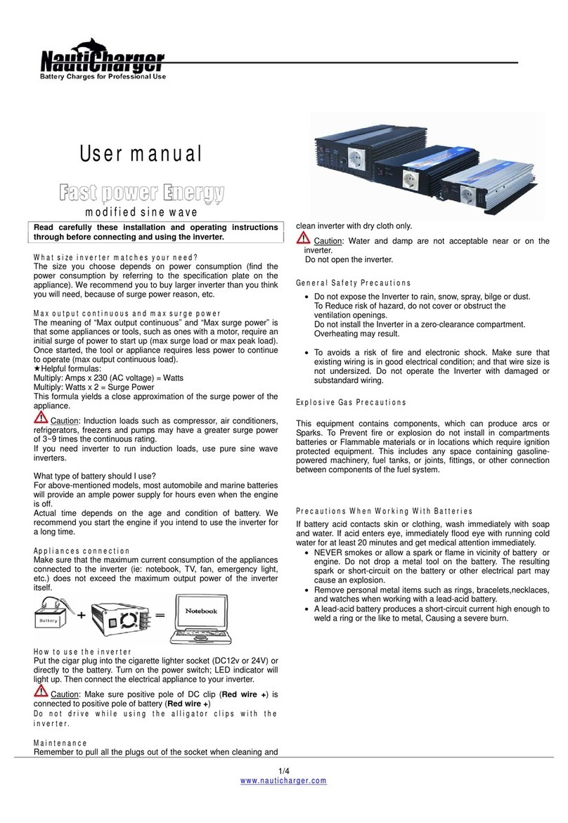 NautiCharger FPE 150W-12V user manual