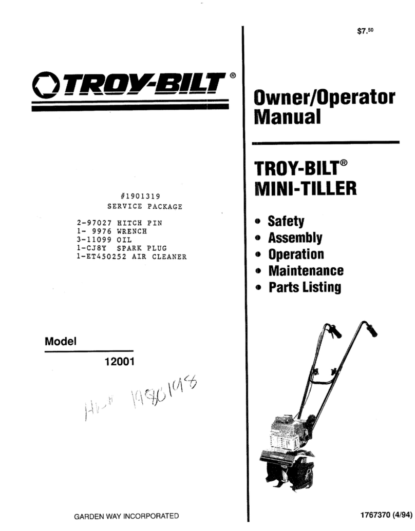 Troy-Bilt 12001 Owner's/operator's manual Troy-Bilt 12001 Owner's/operator's manual