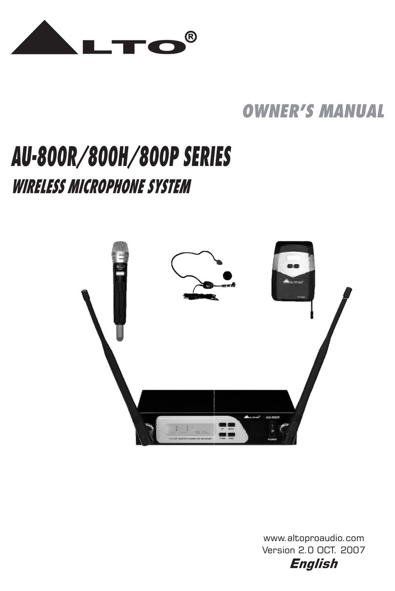 Alto AU-800R Series owner's manual