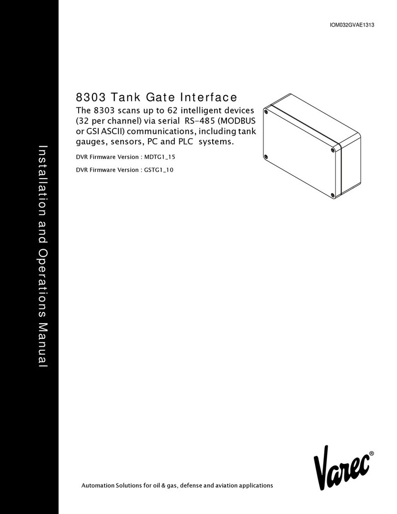 Varec 8300 series Installation and operation manual