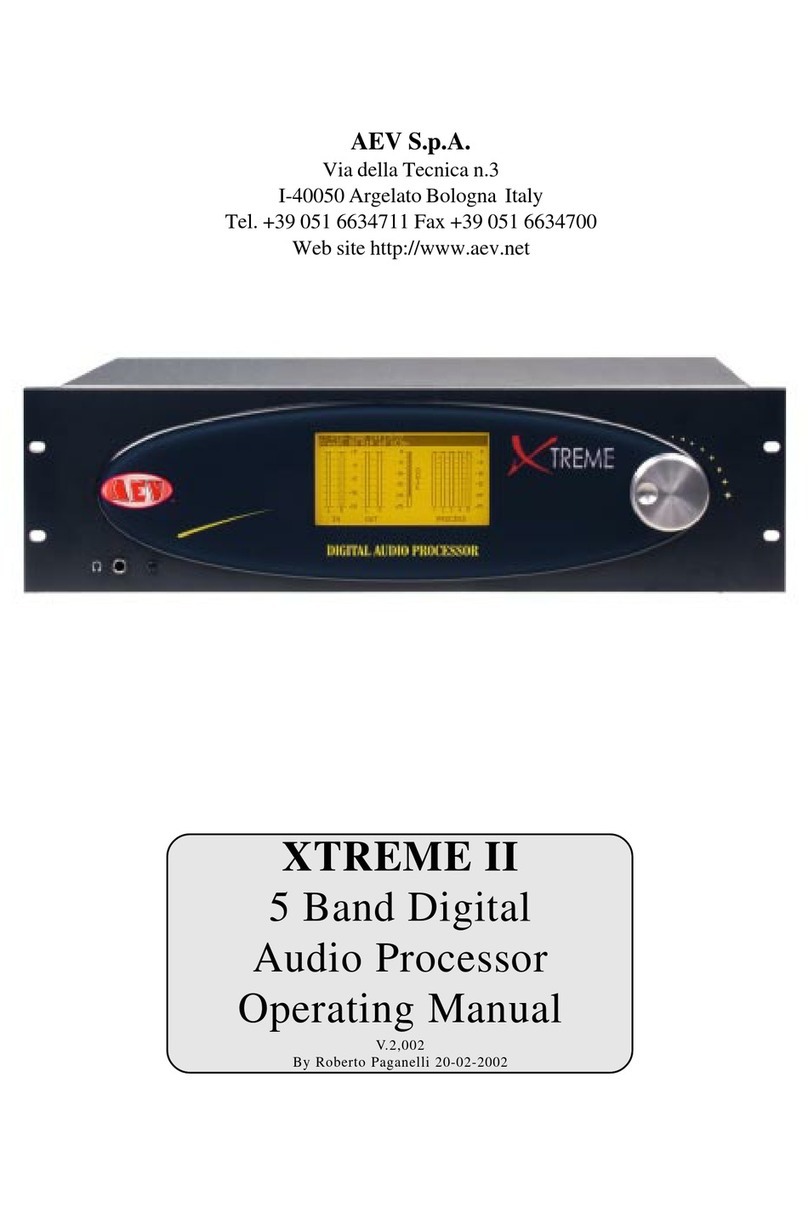AEV S.p.A. XTREME II operating manual