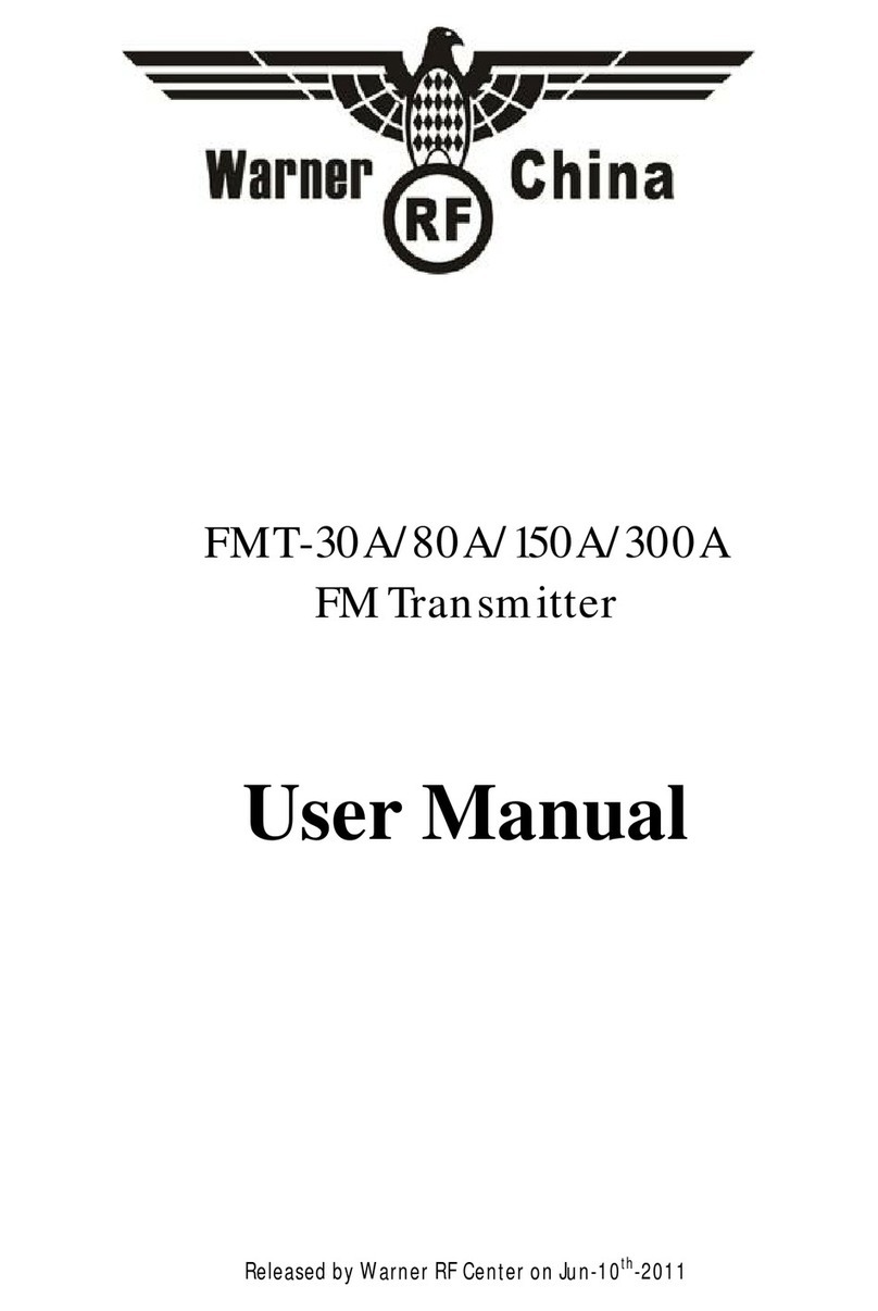 Warner RF FMT-30A user manual