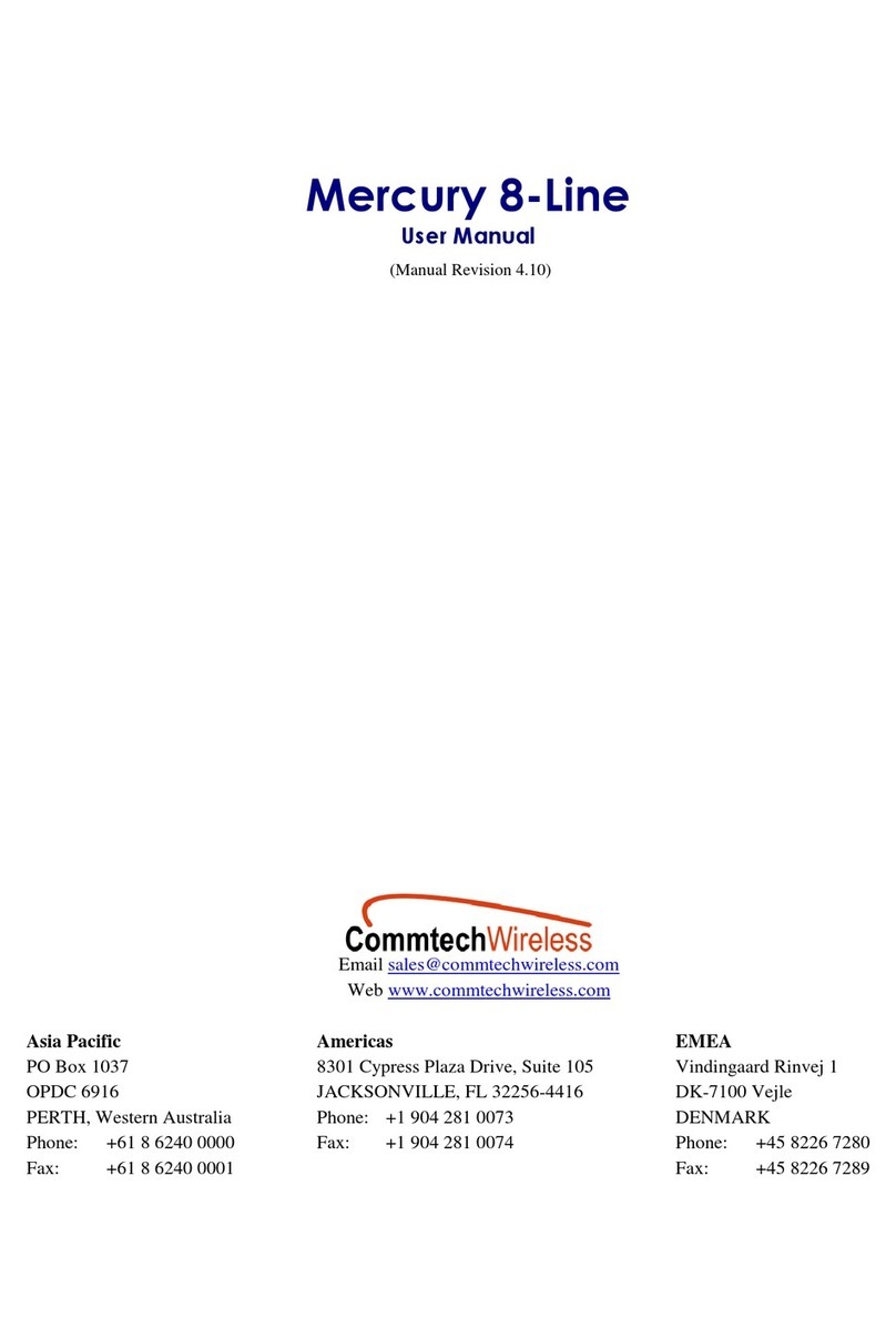 commtech wireless Mercury 8-Line user manual