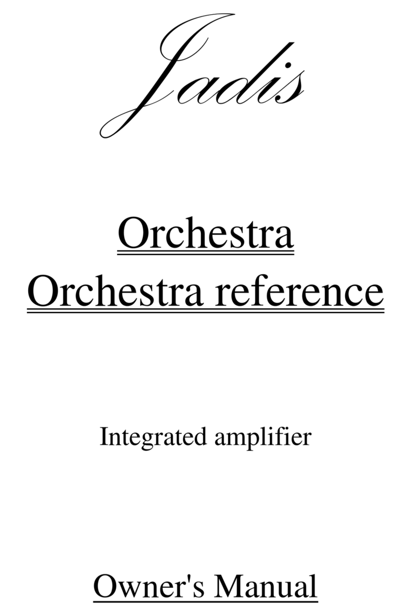 Jadis Orchestra owner's manual