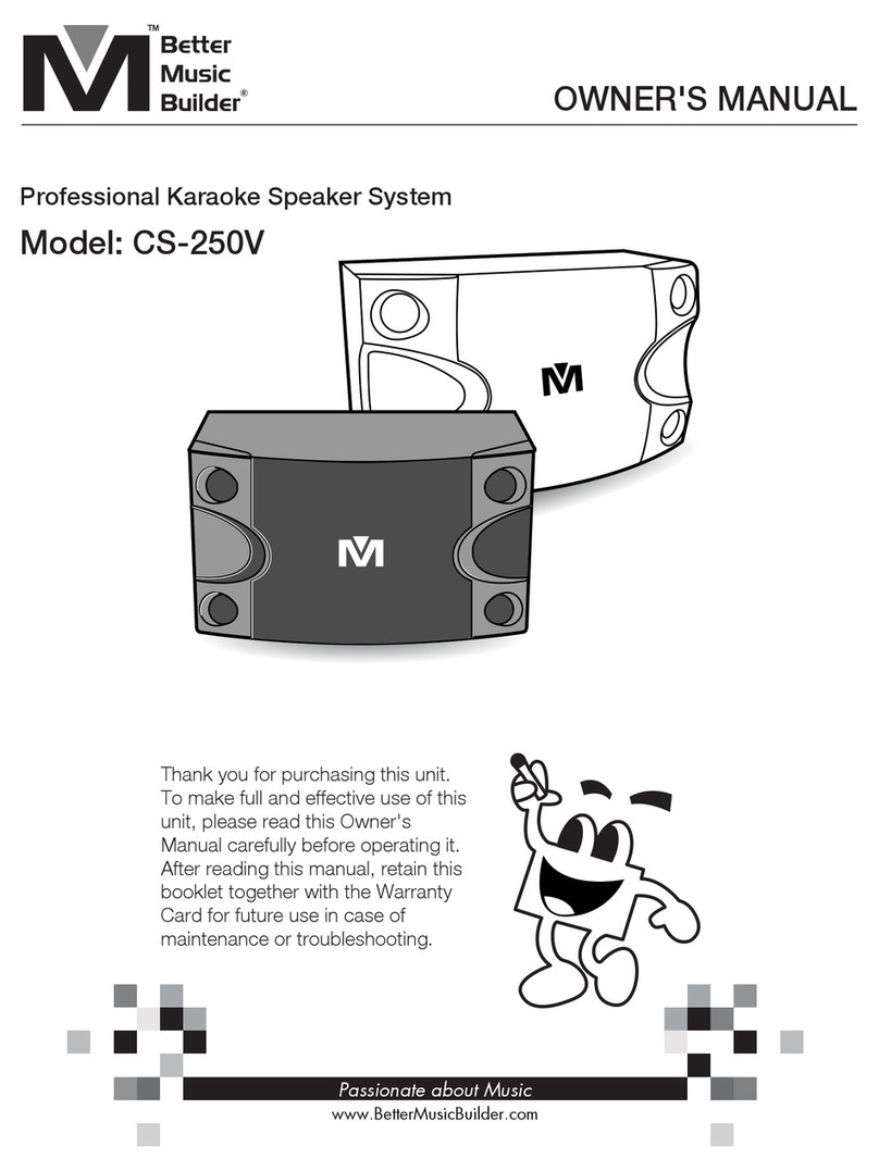 Better Music Builder CS-250V owner's manual