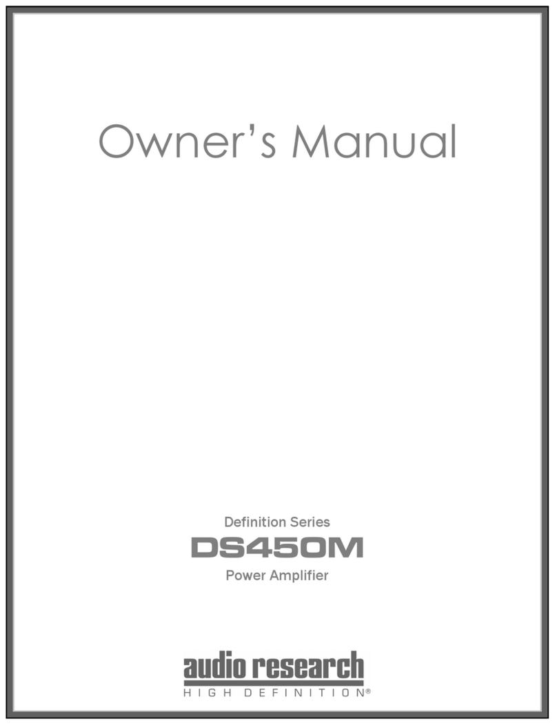 Audio Research Definition DS450M User manual