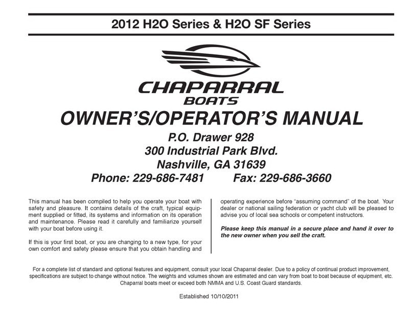 Chaparral 2012 H2O Series Owner's manual