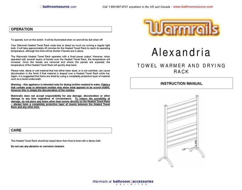 Warmrails Alexandria User manual