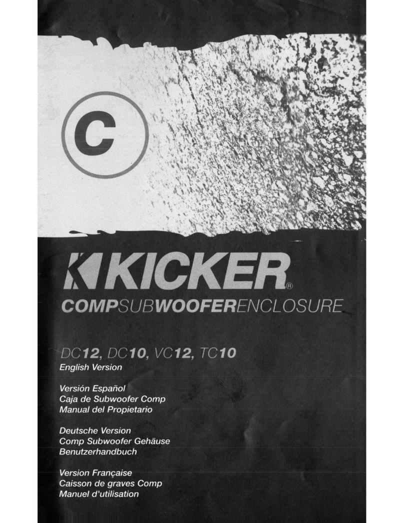 Kicker Comp DC12 User manual