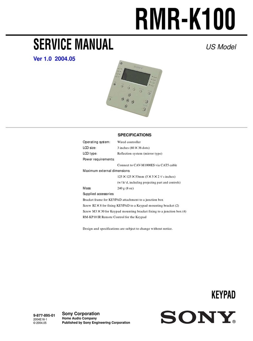 Sony RMR-K100 User manual