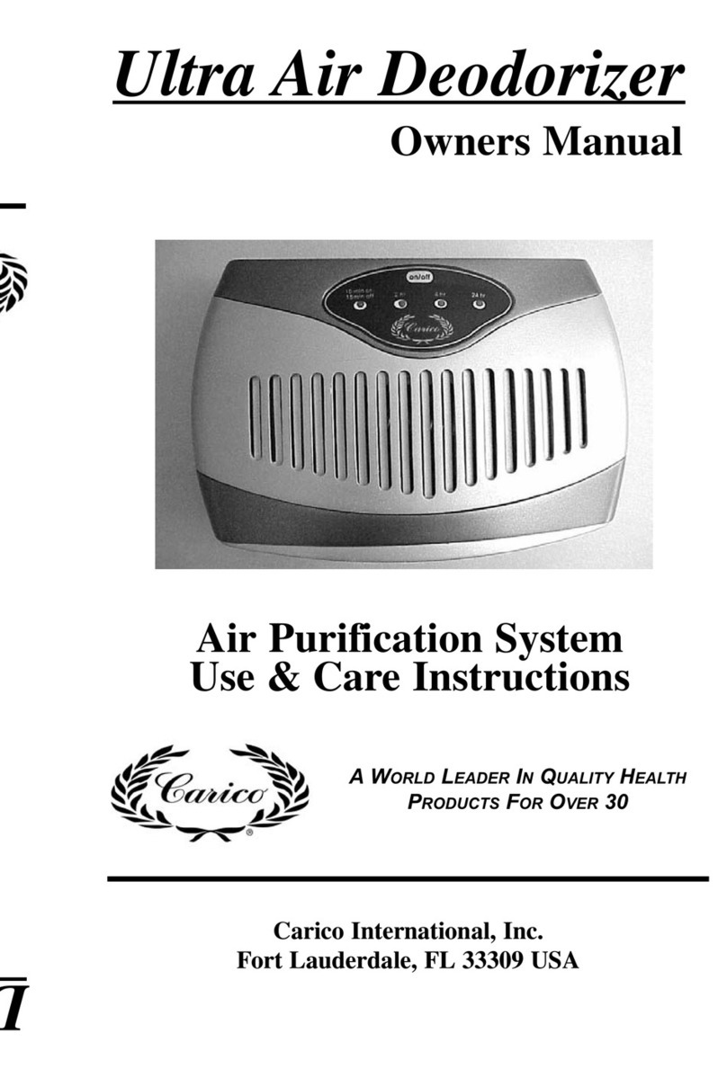 Carico Ultra Air Deodorizer Use & care instructions