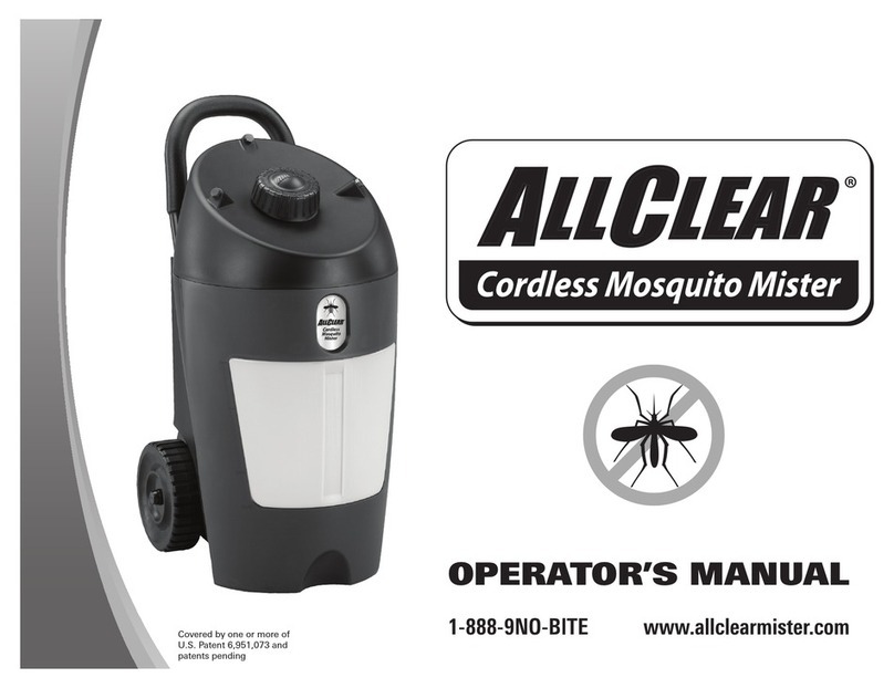 AllClear Cordless Mosquito Mister Operator's manual