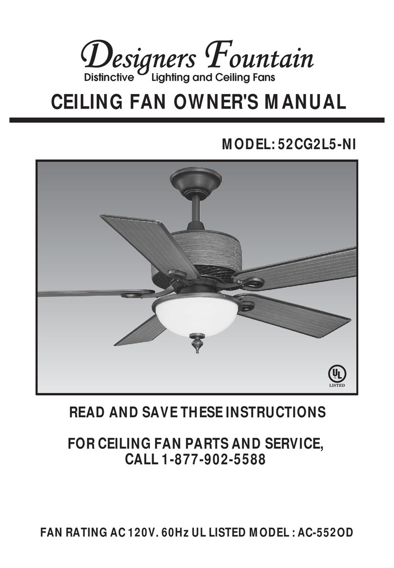 Designers Fountain 52CG2L5-NI owner's manual