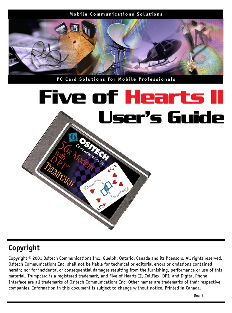 Ositech Communications Five of Hearts II user guide Ositech Communications Five of Hearts II user guide