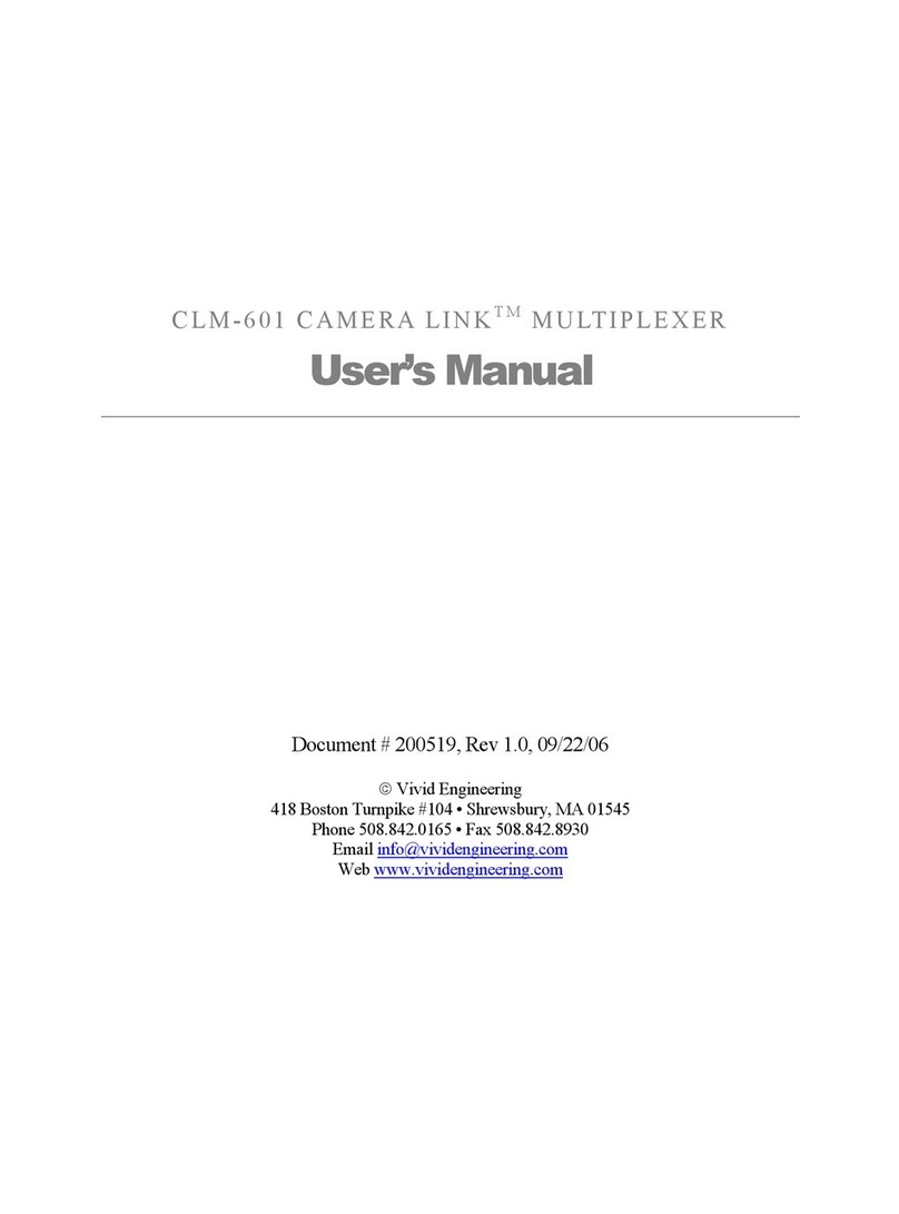 Vivid CAMERA LINK CLM-601 user manual
