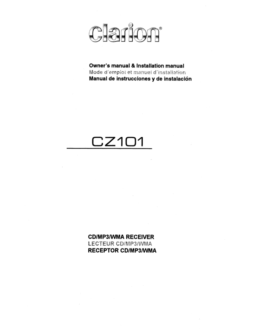 Clarion CZ101 Owners manual and installation manual