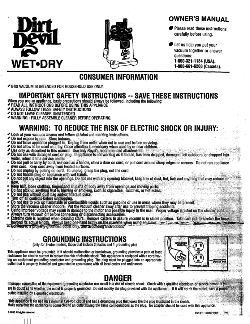 Dirt Devil Wet Dry User manual