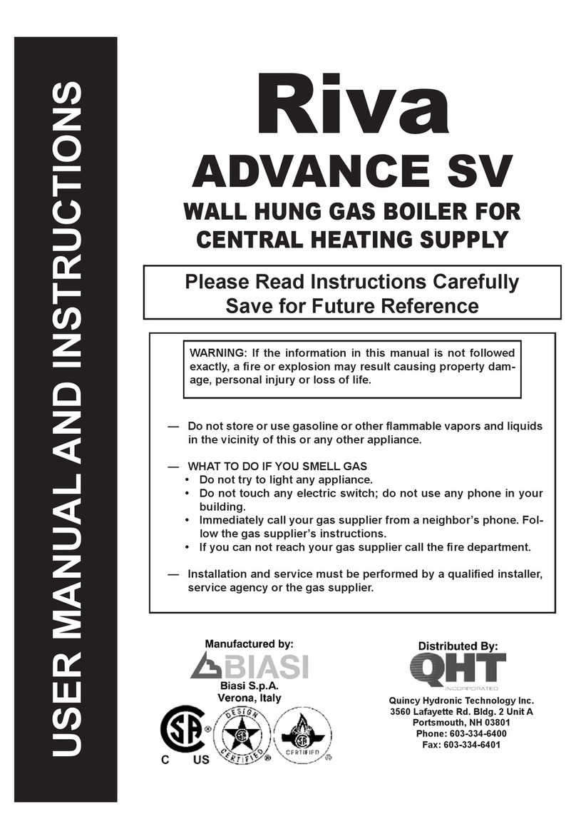Biasi Riva ADVANCE SV owner's manual