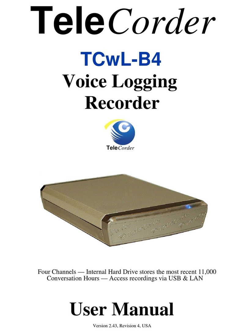 TeleCorder TCwL-B4 User manual