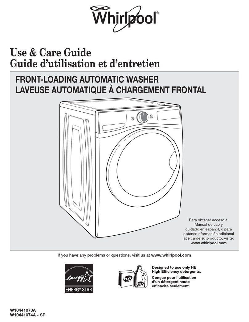 Whirlpool FRONT-LOADING AUTOMATIC WASHER Use & care guide Whirlpool FRONT-LOADING AUTOMATIC WASHER Use & care guide