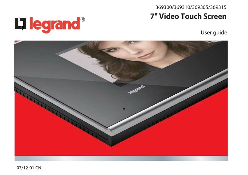LEGRAND 7" Video Touch Screen user guide