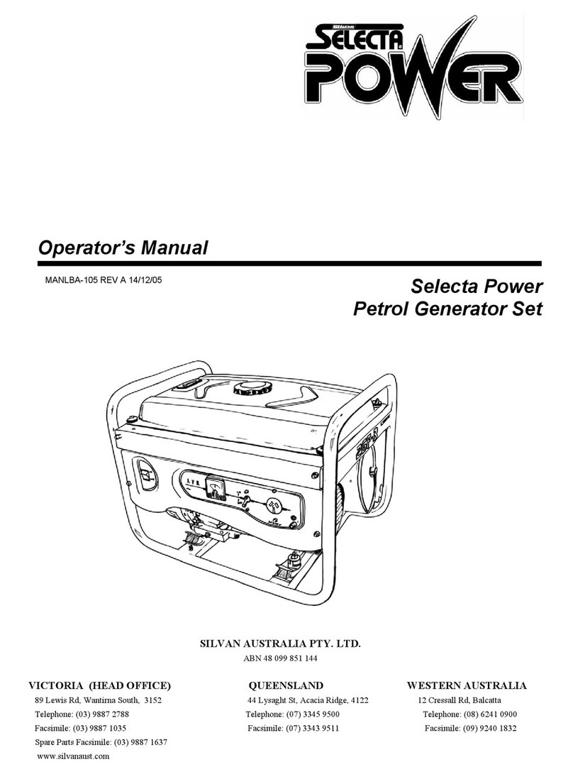 Selecta Power MANLBA-105 Operator's manual