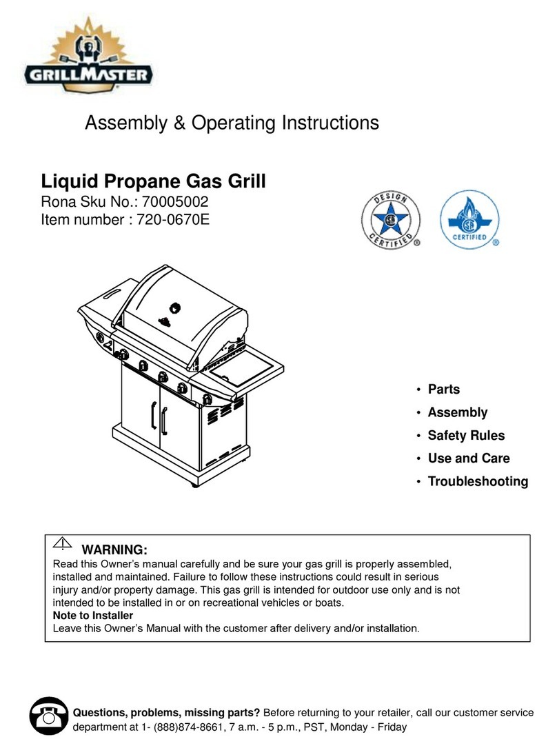 GrillMaster 720-0670E Quick reference guide GrillMaster 720-0670E Quick reference guide