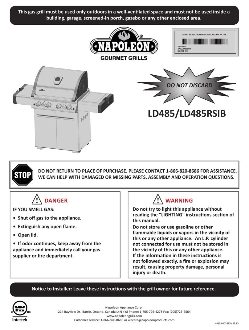Napoleon LD485 User manual