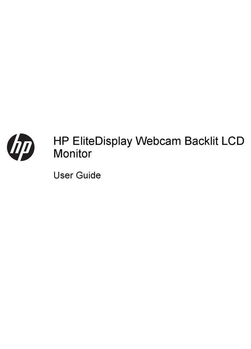 HP EliteDisplay Webcam Backlit LCD Monitor User manual