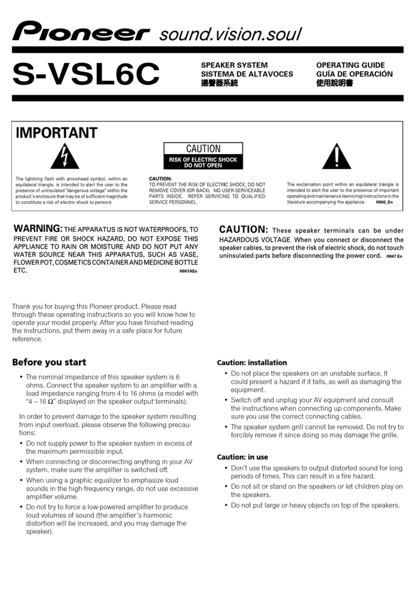 Pioneer S-VSL6C operating guide