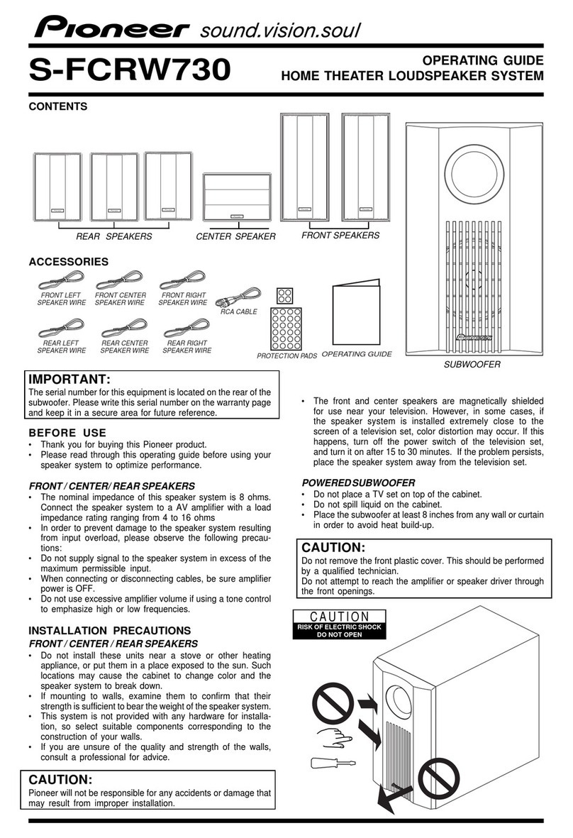 Pioneer S-FCRW730 operating guide