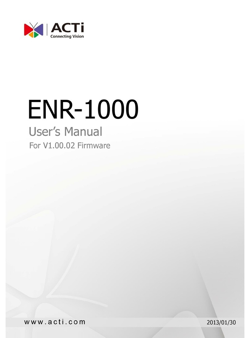 ACTi ENR-1000 User manual