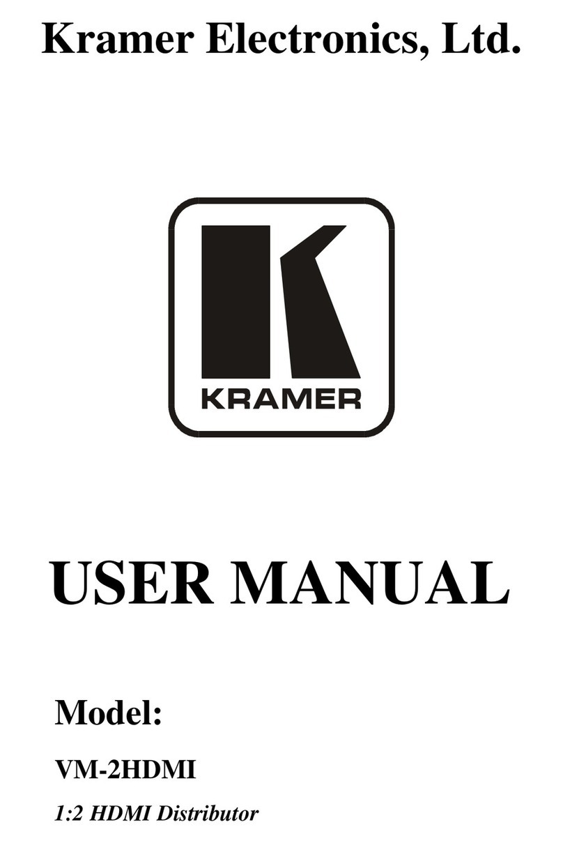 Kramer DigiTOOLS VM-2HDMI User manual Kramer DigiTOOLS VM-2HDMI User manual