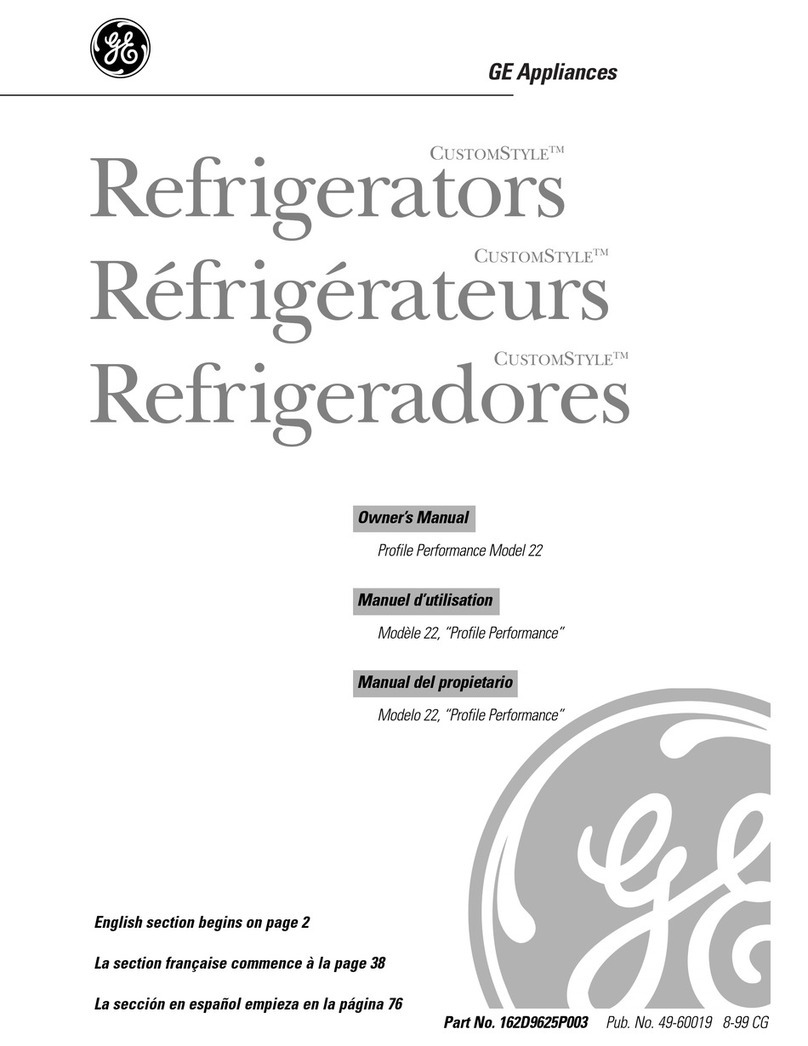 GE CustomStyle Profile Performance 22 User manual GE CustomStyle Profile Performance 22 User manual