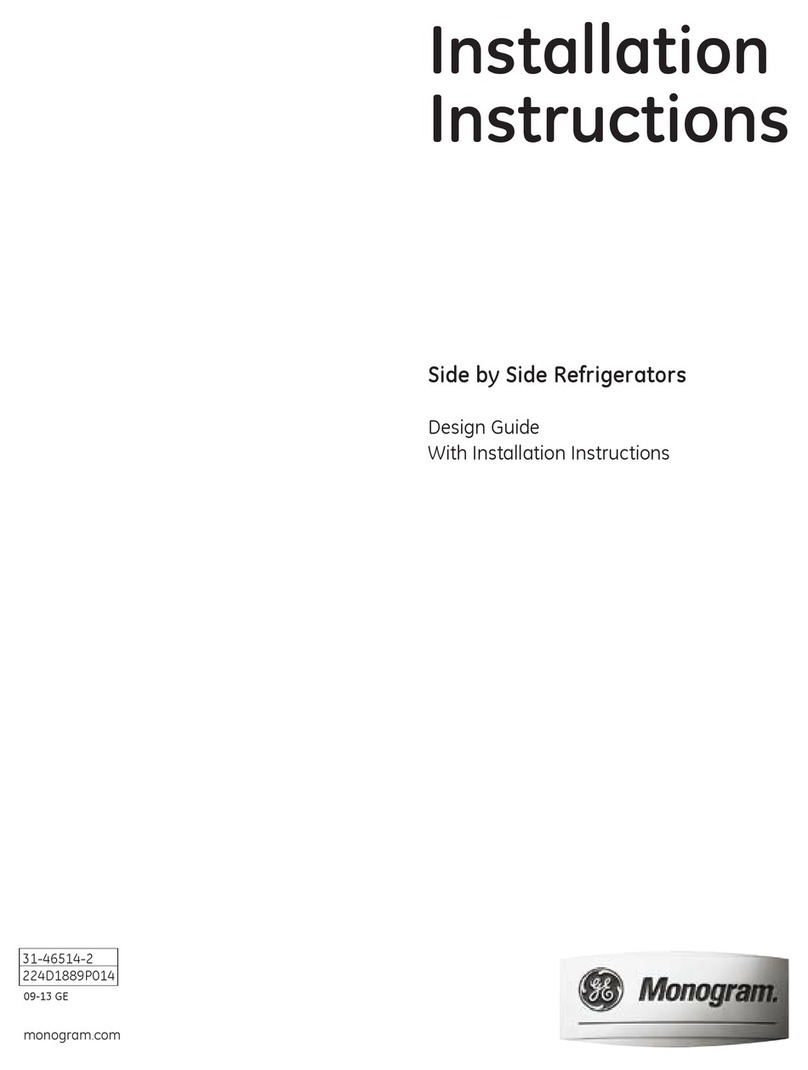 GE Side by Side Refrigerators User manual